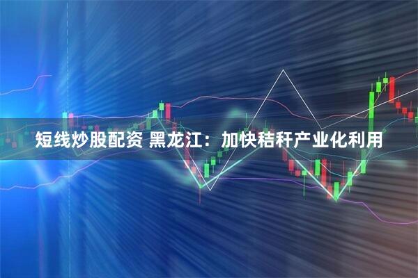 短线炒股配资 黑龙江：加快秸秆产业化利用